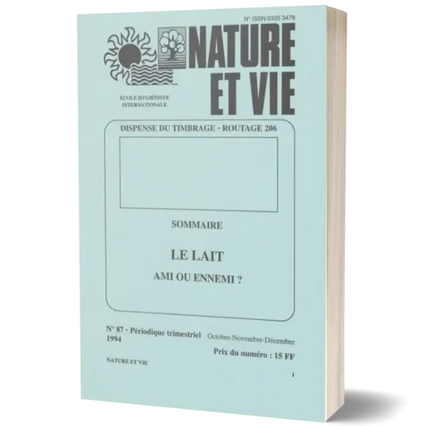 Livret Nature et vie ' Le lait ami ou ennemi ? '