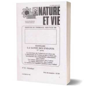 Livret Nature et vie 'La santé des enfants'