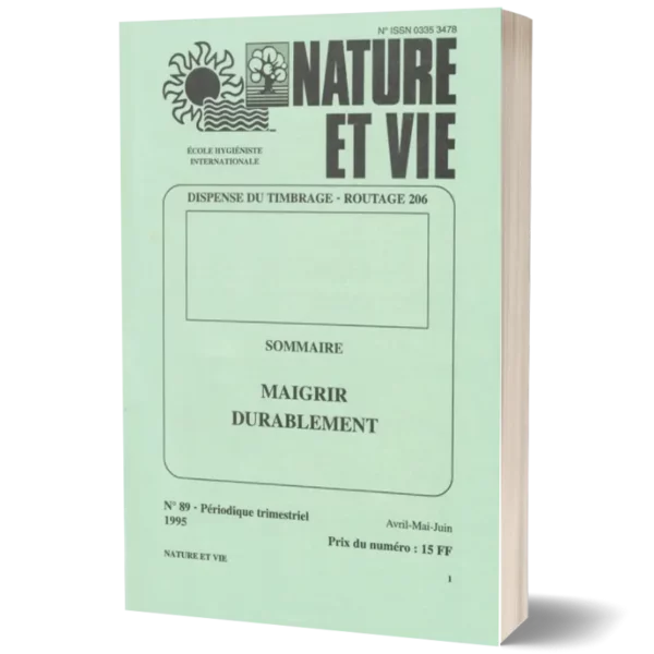 Couv3D - modèle(149) Livret Nature et vie 'Maigrir durablement '