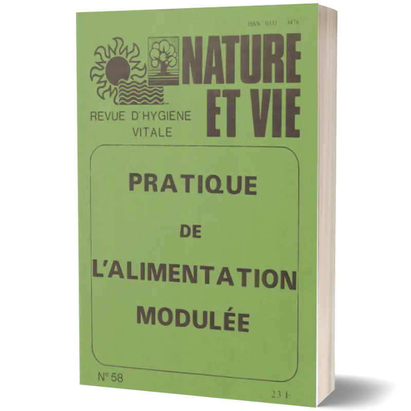 Livret Nature et vie ' Pratique de l'alimentation modulée'
