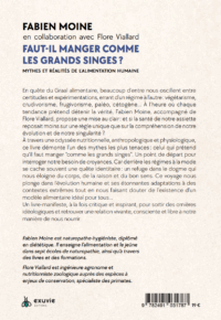 4e de couverture du livre ' Faut-il manger comme les grands singes ?' de Fabien MOINE
