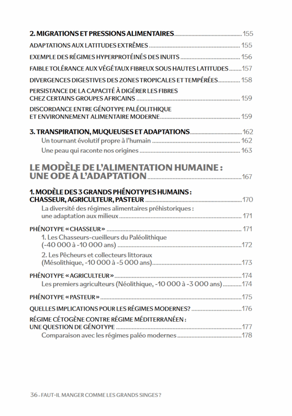 Capture d'écran 2025-09-02 145725 Table des matières du livre 'Faut-il manger comme les grands singes ?' de Fabien Moine