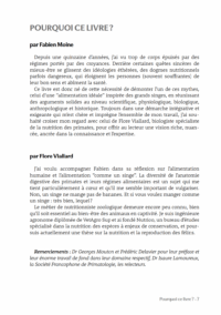 Pourquoi ce livre ? du livre 'Faut-il manger comme les grands singes ?' de Fabien Moine par Fabien Moine et Flore Viallard