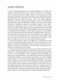 Page de l'avant-propos du livre 'Faut-il manger comme les grands singes ?' de Fabien Moine