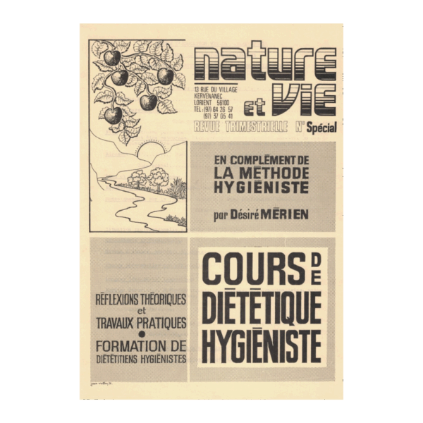 Couverture du livre 'Cours de diététique hygiéniste' de Désiré Mérien